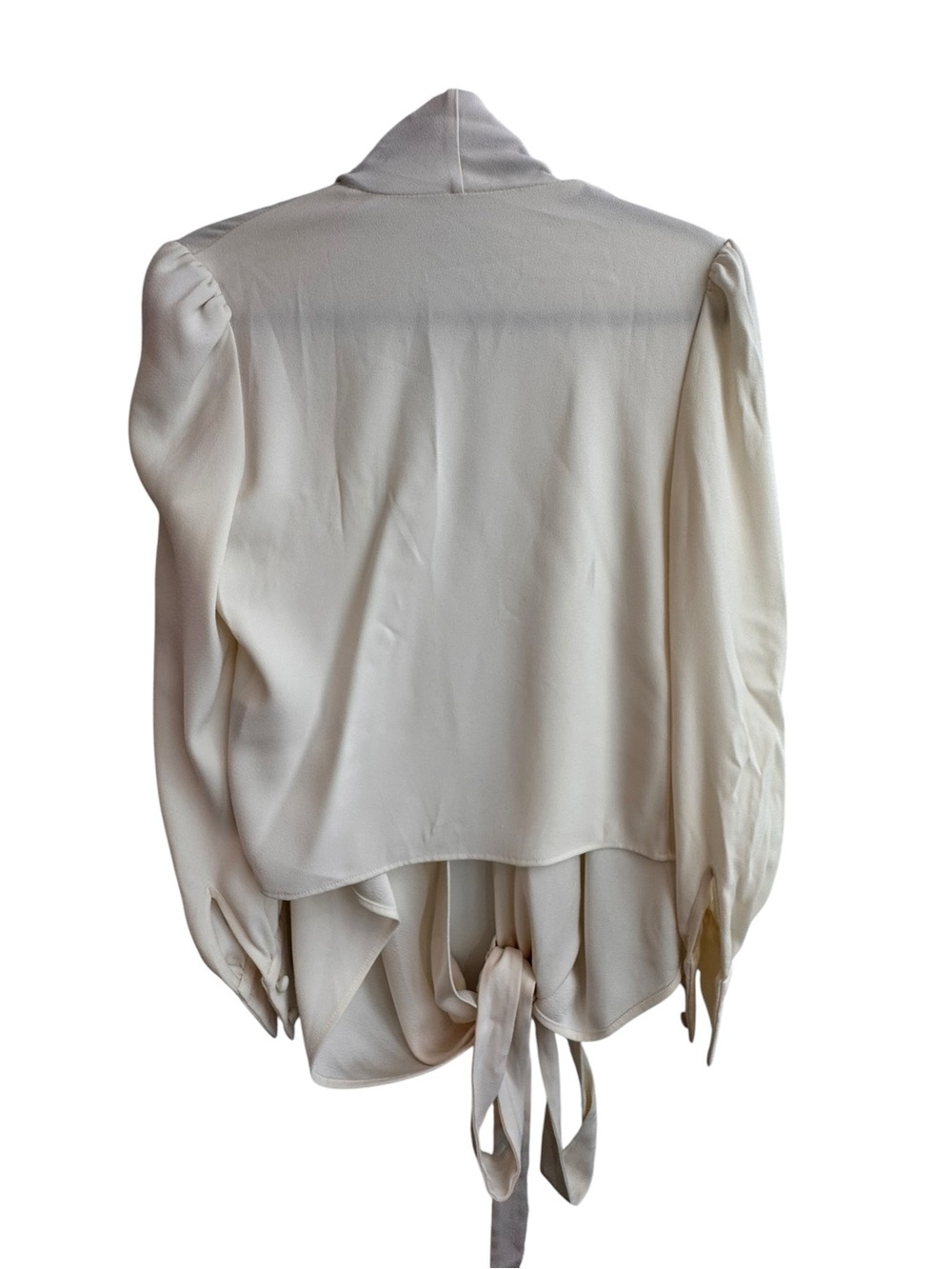 CO White Long Sleeve Button Wrap Tie Blouse  Size Small  $498 - Picture 5 of 7